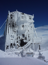 The hut which kept us safe and (kind of) warm during the storm